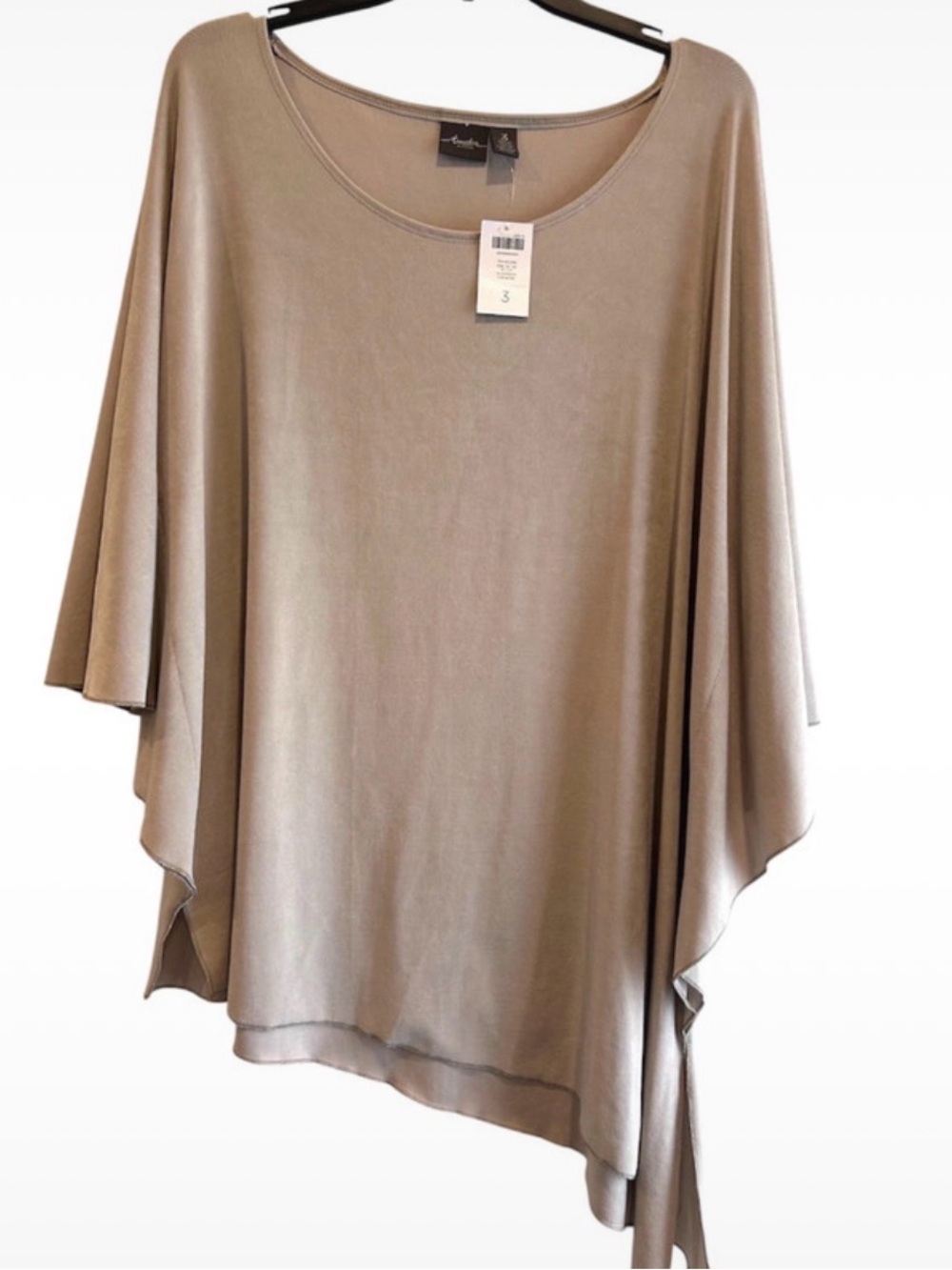 Chico's Traveler’s Taupe Side Tie Flowing Tunic